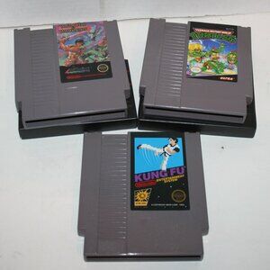 Vtg Nintendo Wizards & Warriors  / Kung Fu /  Turtles Video Games LOT # 7